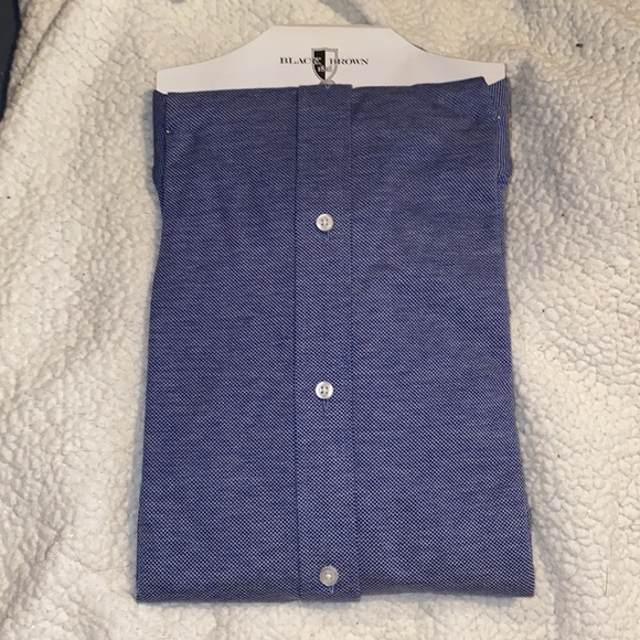 NWT Black Brown 1826 Men’s Slim Fit Blue Button Down Shirt size M - Picture 5 of 5